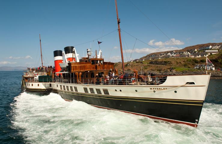 Paddle Steamer Waverley going astern out of Mallaig Harbour - Photo Comp 2011 entry