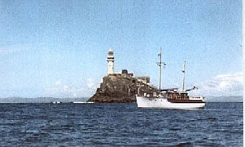 Trevora  at sea, port side view