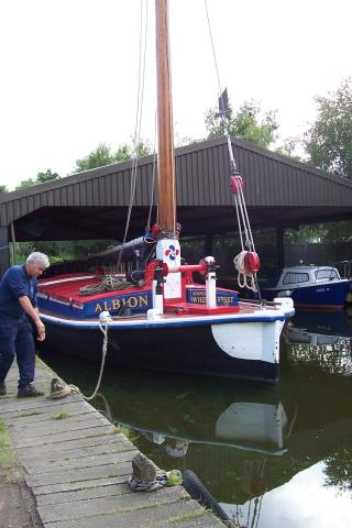 Albion alongside - view of bows.