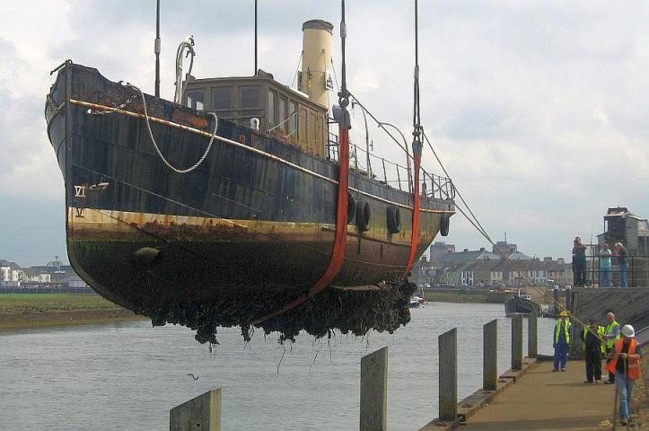 Carola - Being craned out for refurbishment - Photo Comp 2011 entry