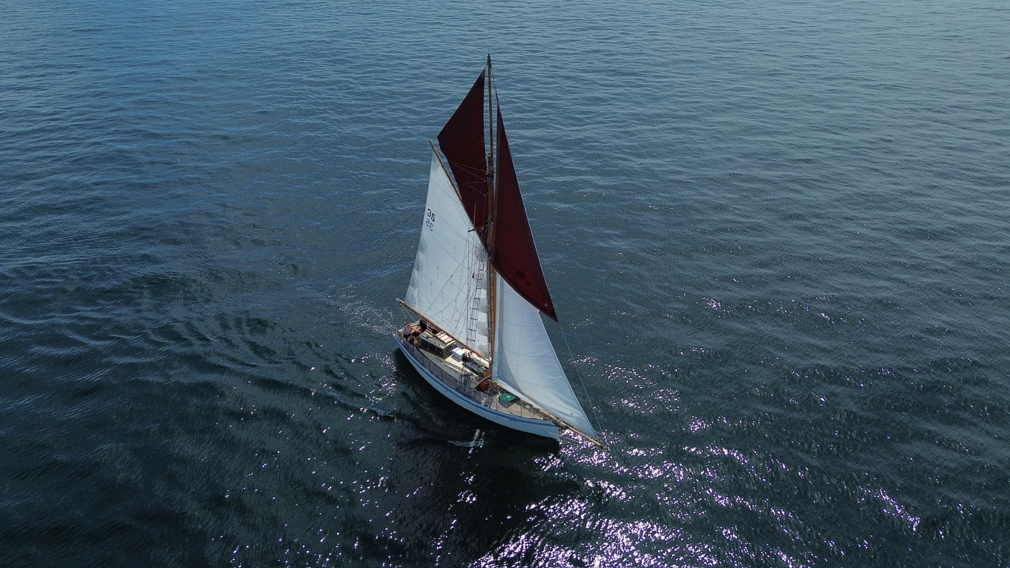 Larry sailing in Dingle Bay