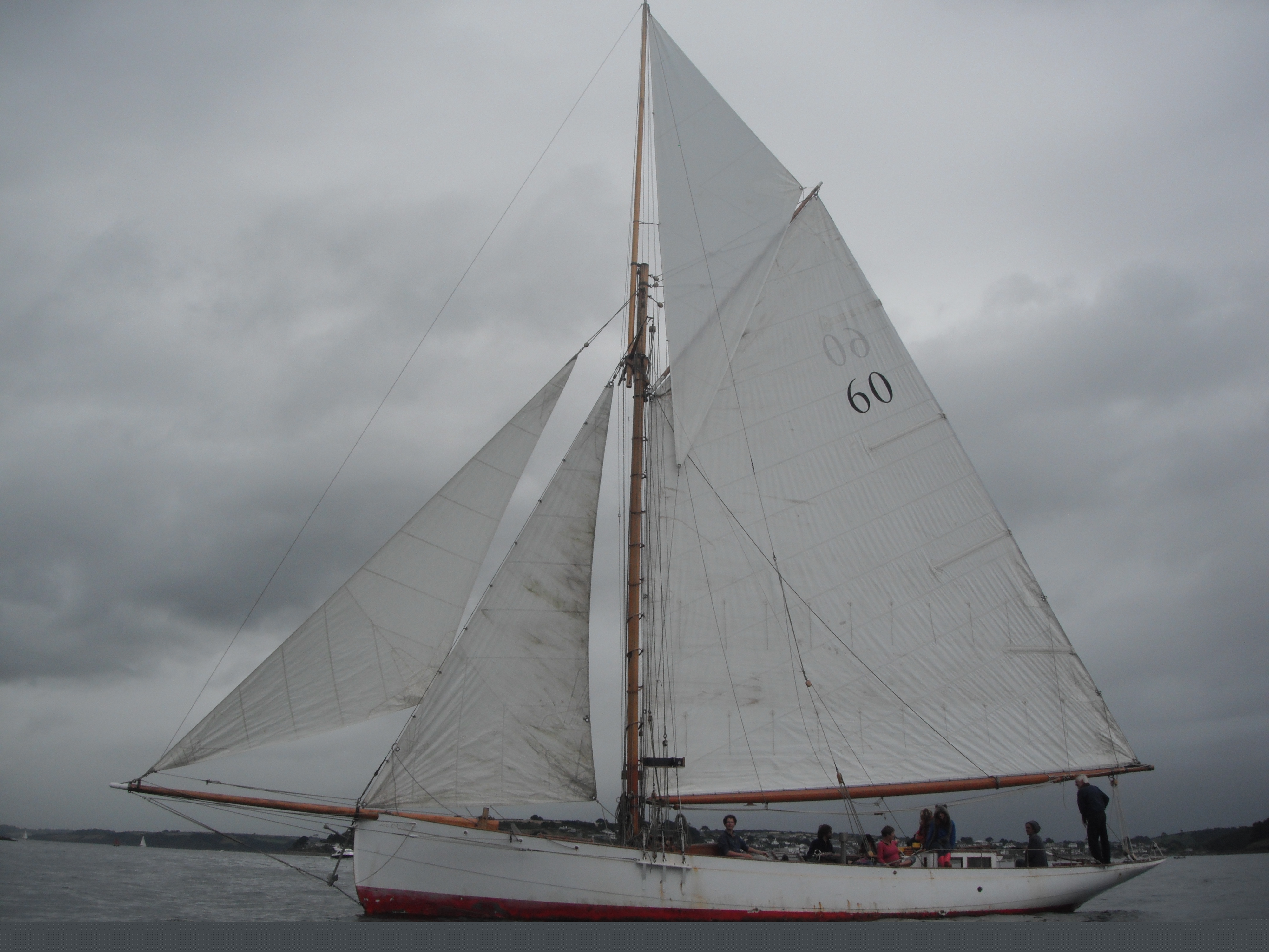 Coryphee at sea, arriving in Cornwall, 2013