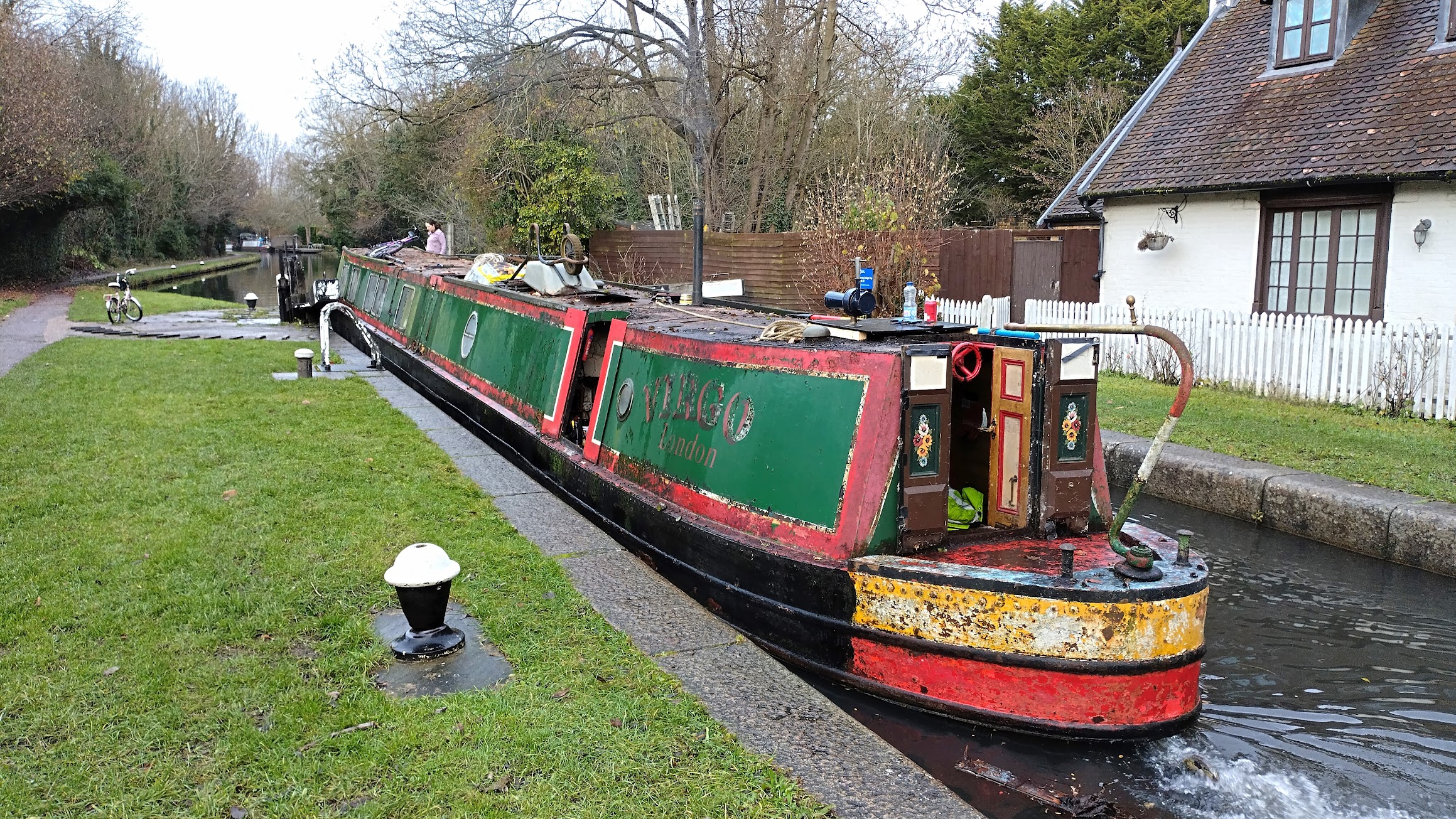 Virgo moored, when purchased in 2023 by current owners