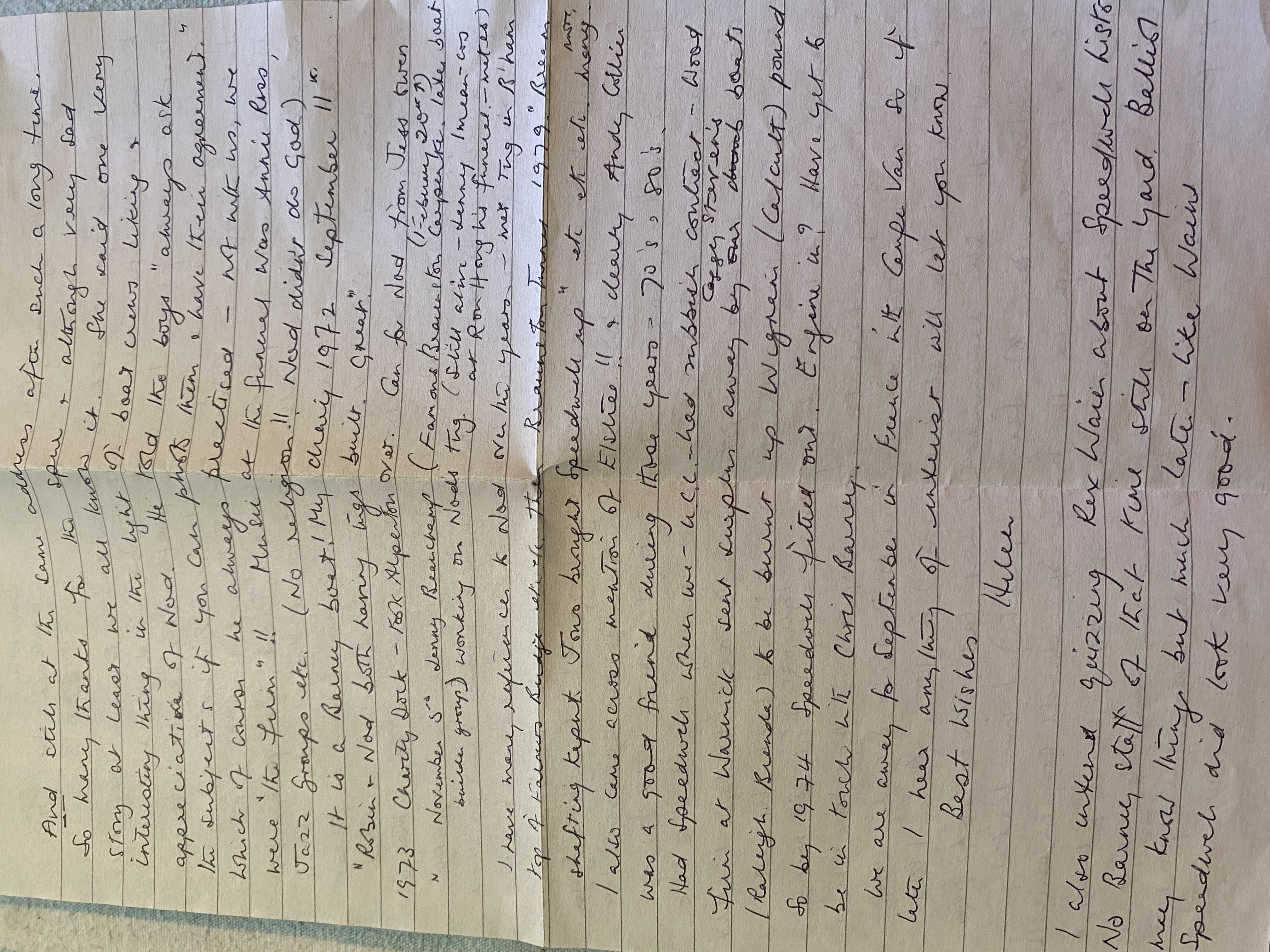 Speedwell Letter