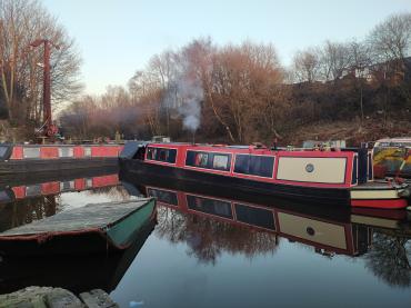 Tamarack in the water with other vessels