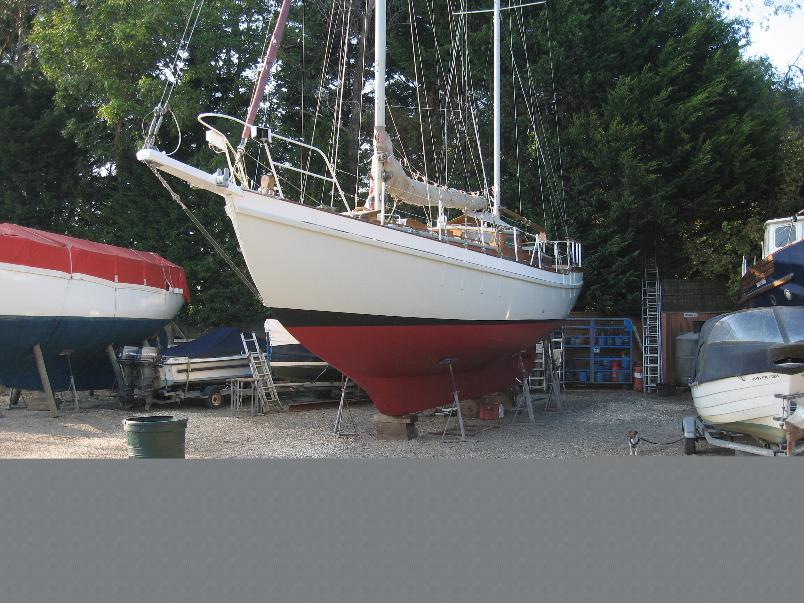 Cinnamon Lady in dry dock