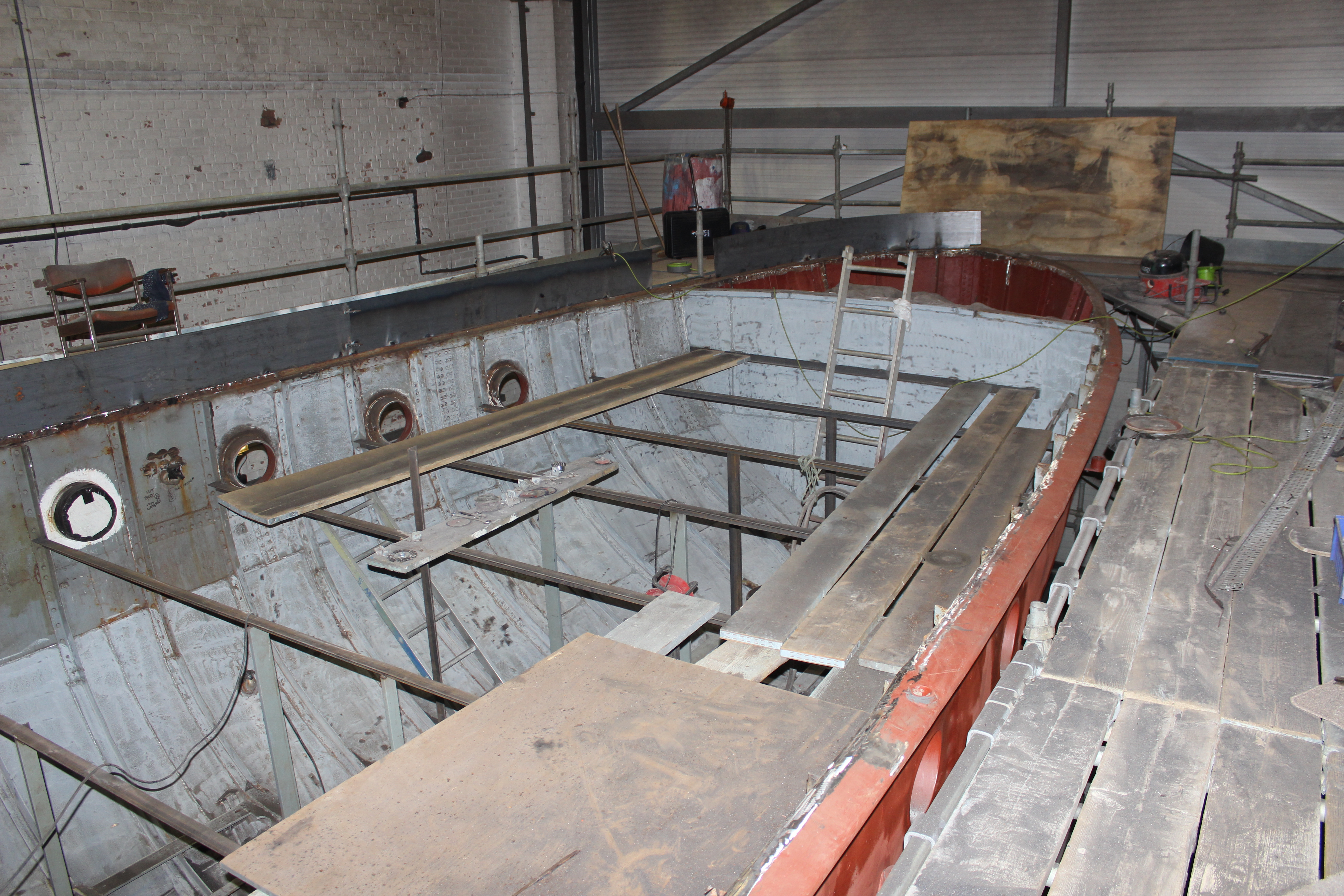 Llanthony during restoration