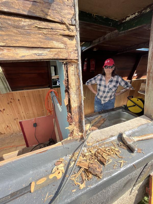 Repair to Ivy Hotholer's coach roof