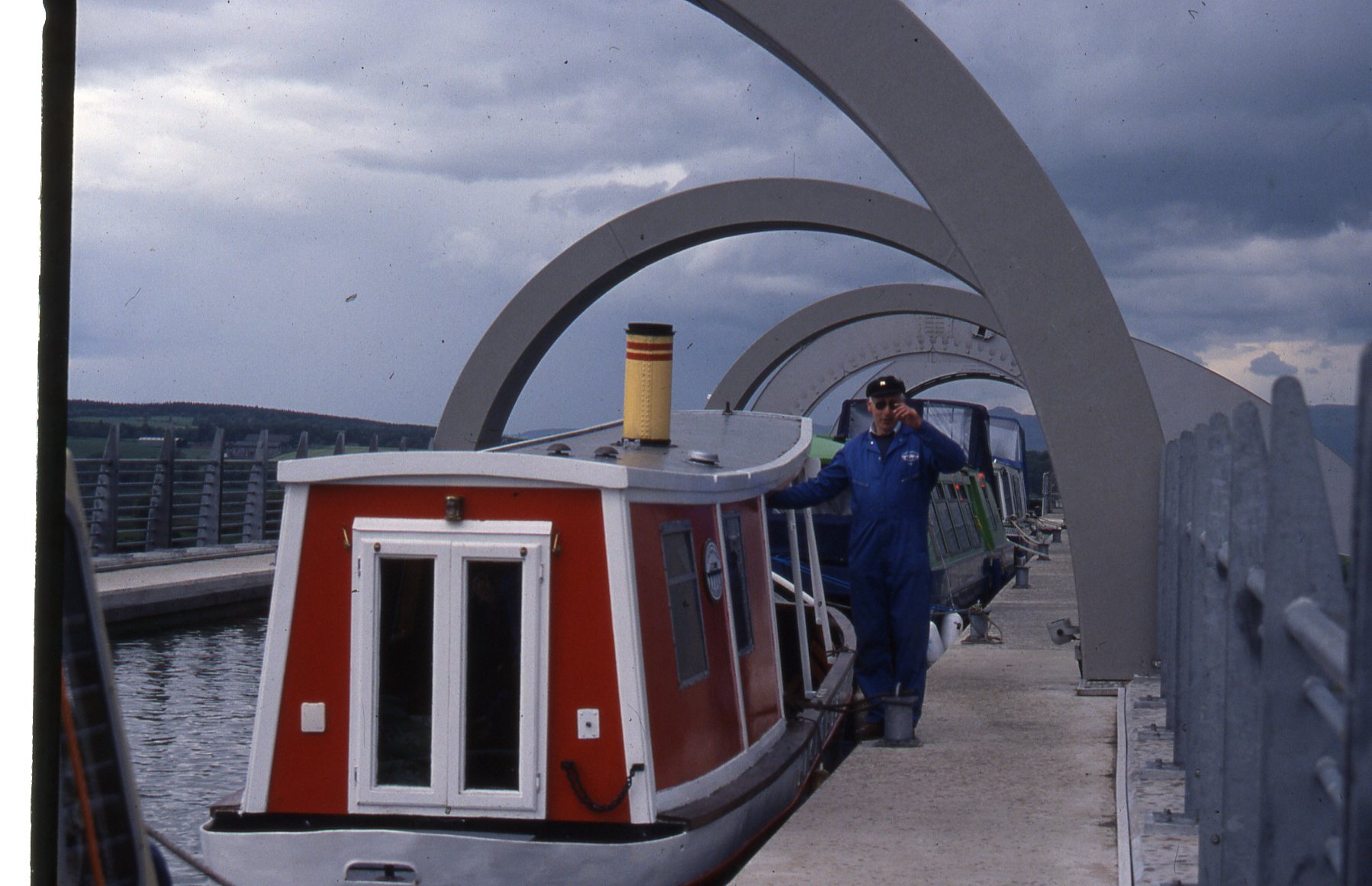 Victoria at the opening of the Falkirk Wheel, May 2002