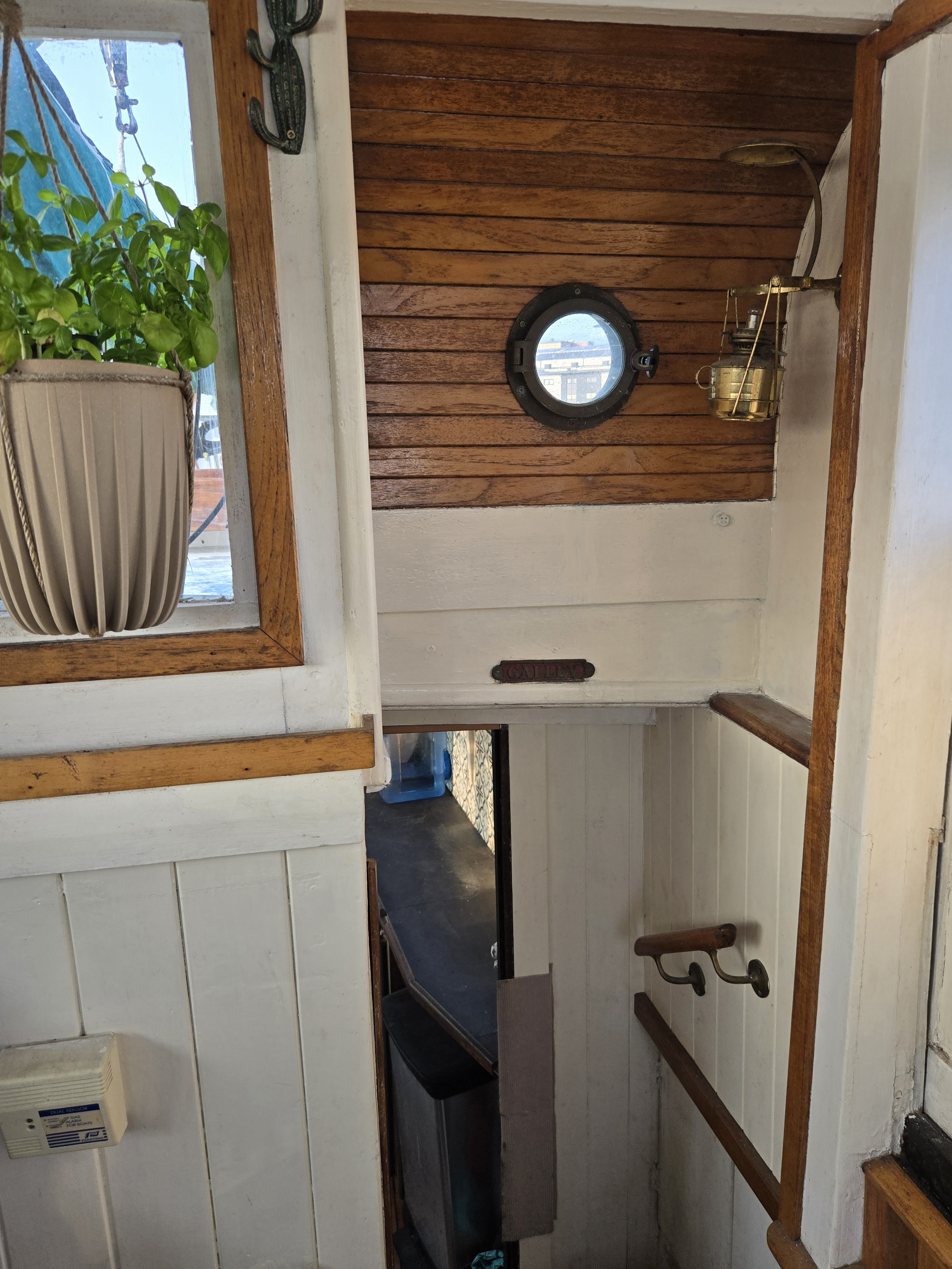 Internal steps onboard Michaela