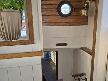 Internal steps onboard Michaela