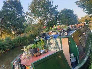 Friday moored on the canal