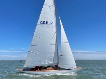 Mitzi under sail