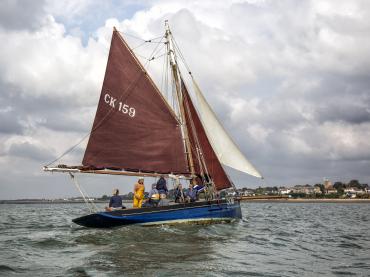 Dorothy sailing off Mersea Island 