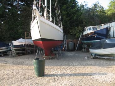 Cinnamon Lady in dry dock