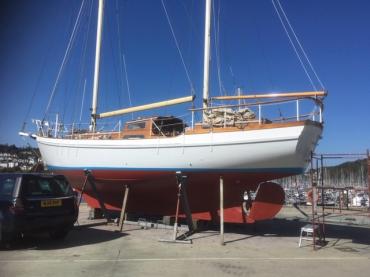 Cinnamon Lady in dry dock