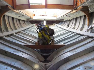 Freya's internal hull structure and engine