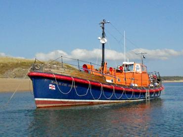 J W Archer at anchor by LLandwynn Island