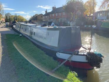 Marcellus from her stern at Stoke Bruerne 