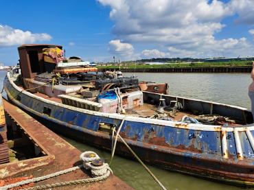 Riverman from her stern