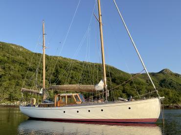 Glengour anchored in Craignish, Argyll 2023