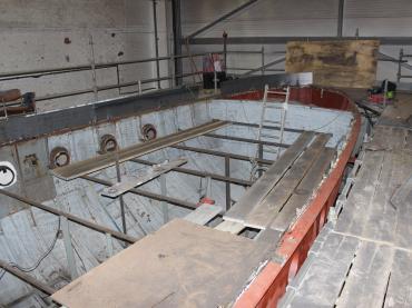 Llanthony during restoration