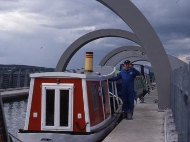 Victoria at the opening of the Falkirk Wheel, May 2002